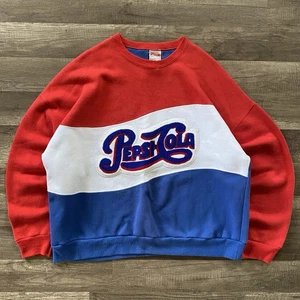 Pepsi Cola Apparel Sweatshirt Chenille Embroidery Size Large Style 429-3502 - Picture 1 of 8