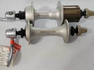 vintage NOS Shimano 105 mountain bike hubs front rear HB 1055 FH 1055 32 hole - Picture 1 of 8