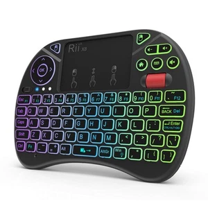 X8 Mini Keyboard,2.4GHz Portable Wireless Keyboard with Touchpad Mouse,RGB Ba... - Picture 1 of 7