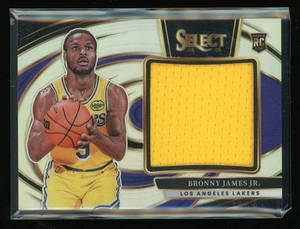 2024-25 Panini Select Bronny James Jr Jumbo Relic Jersey RC Rookie Silver Prizm - Picture 1 of 2
