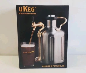 GrowlerWerks UKeg Pressurized Growler 128 oz Stainless Steel Tap Dispenser New - Picture 1 of 5