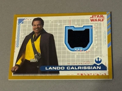 Lando Calrissian Costume GOLD /25 Fabric Worn Used Relic Prop Star War Topps sp - Image 1 of 3
