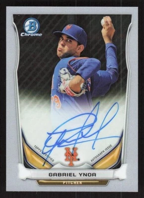 2014 BOWMAN CHROME GABRIEL YNOA BCAP-GY MINT AUTOGRAPH BASEBALL NEW YORK METS - Image 1 of 2