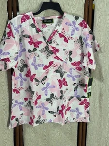 NEU Damen Bonita Peelings rosa lila Multi Schmetterling Peeling Top XL neu mit Etikett MUSS GESEHEN WERDEN! - Bild 1 von 6