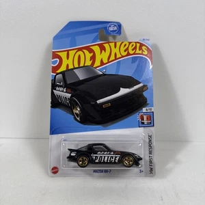 NEU Mazda RX-7 #80 schwarz POLICE 8/10 1st Response 2024 Hot Wheels - Bild 1 von 7