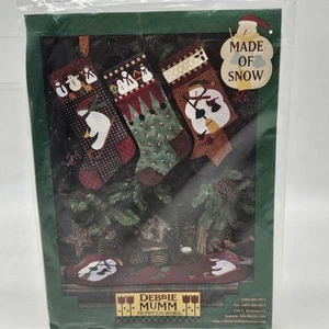 Made of Snow AP-49 Christmas Stockings Craft Pattern Debbie Mumm's The Word - Picture 1 of 4