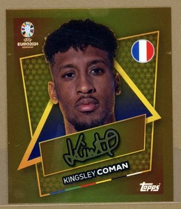 2024 Euro Championship Sticker Gold Signatures Kingsley Coman FRA SP - Picture 1 of 2