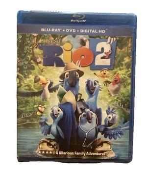 Rio 2 Blu Ray and DVD No Digital starring Anne Hathaway Bruno Mars Rated G Birds - Image 1 of 3
