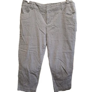 Pantaloni donna INC International Concepts taglia 12 gessato Capris nero/bianco - Foto 1 di 6