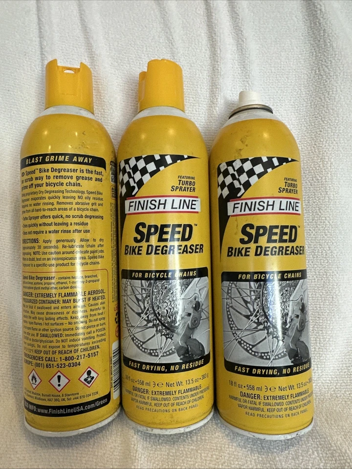 Lote de 3 desengrasantes Finish Line Speed Bike - Todo nuevo, falta 1 tapa Foto 1 de 1