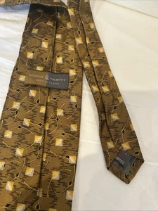 ROBERT TALBOTT BEST Of Class Gold Metallic Handsewn Geometric - Picture 1 of 6