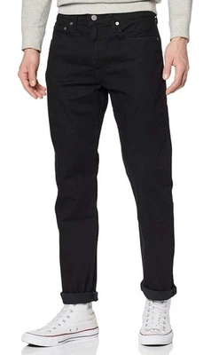 Levi's Men's 502 Taper Jeans Cotton Stretch Regular Fit Nightshine Black W30 L30 - Image 1 of 4