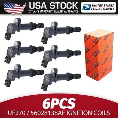 Reliable 6x Ignition Coil 56028138AF For Dodge Nitro 3.7L V6 2007-2008 UF270 - Image 1 of 4
