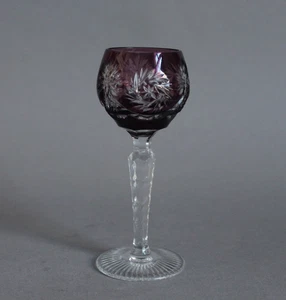 Nachtmann Schleuder Römer Glas Likörglas Bleikristall amethystfarbener Überfang - Picture 1 of 7