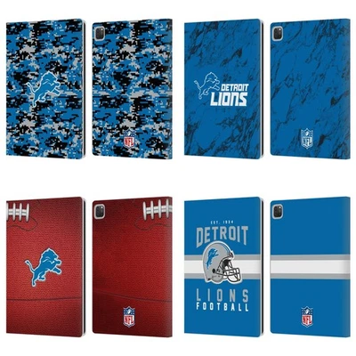 FUNDA LIBRO OFICIAL DE CUERO CON GRÁFICOS DETROIT LIONS DE LA NFL PARA APPLE iPAD Foto 1 de 4