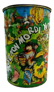 puff contenitore bidone urrà saiwa "se non mordi non ci credi" anni 70 vintage - Foto 1 di 8