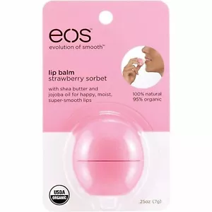 EOS Smooth Sphere Strawberry Sorbet Lip Balm with Natural Shea 0.25 oz 12 Pack - Picture 1 of 4