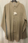 Tri-Mountain 3Xlt Long Sleeve Button Down Khaki Shirt ~ Executive 100% Cotton