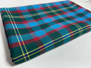 Scottish Kilt Tartan Fabric; red, blue, green, yellow plaid; 60inch width; 1yd - Picture 1 of 4