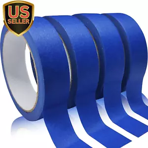 4 Rolls Premium Painters Tape, Blue Tape, Masking Tape, Paint Tape for Multi-... - Picture 1 of 1