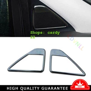 For Ford Escape Kuga 2013-2019 Black Steel A Pillar Speaker Frame Cover Trim 2PC - Picture 1 of 6