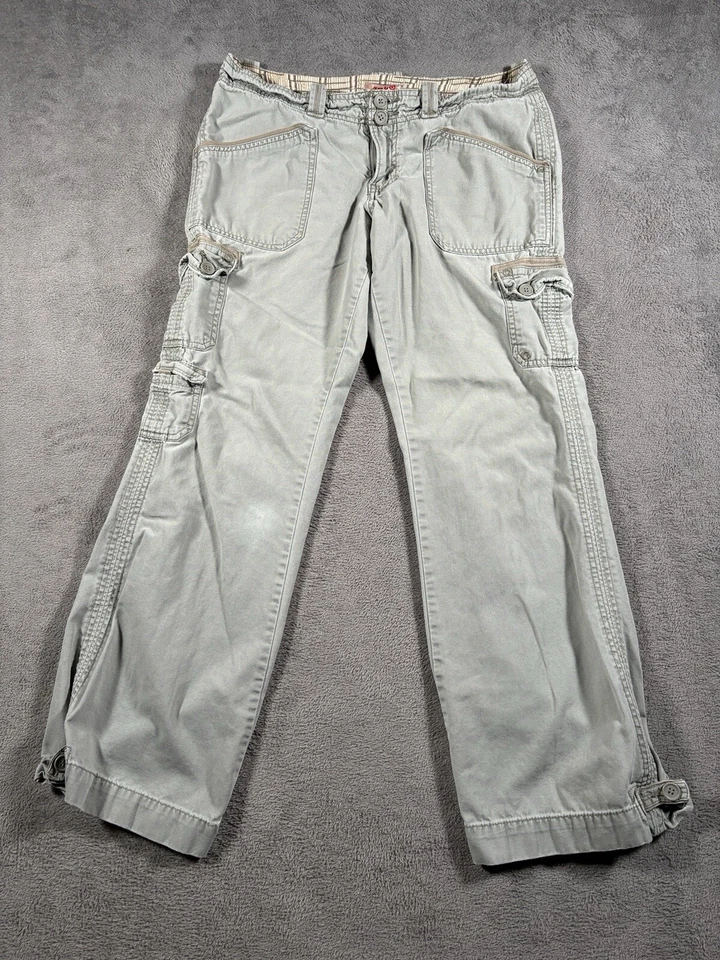 VINTAGE No Boundaries Cargo Pants Womens 32x32 Wide Leg Low Rise Baggy Flap Y2K - Image 1 of 4