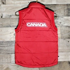 Vintage 2006 Canadian Olympic Team Canada Red Puffer Vest HBC Youth Size Medium - Picture 1 of 6
