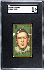 1911 T205 Joe Tinker SGC 1 **CUBS** **HOF**