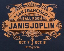 Janis Joplin T-Shirt, San Francisco Ball Room concert, Men's Size XL