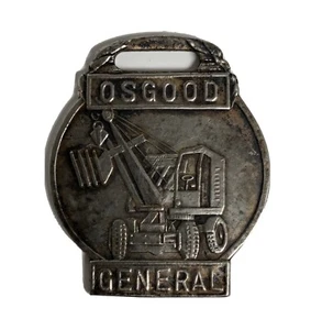 Osgood General Excavator Steam Shovel Enameled Advertising Watch Fob #43 - Picture 1 of 4