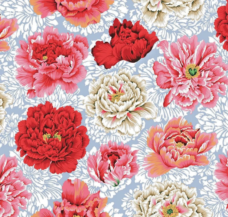 Philip Jacobs BROCADE PEONY NATURAL PWPJ062 21” X WOF - Imagem 1 de 2