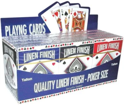 Pack of 2 PLAYING CARDS - Linen Poker Size Playing Card, Security Sealed - Image 1 of 4