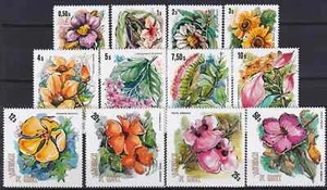Guinea Francesa 1974 Yvert 520/28 + A 107/09 flores MNH VF - Imagen 1 de 1