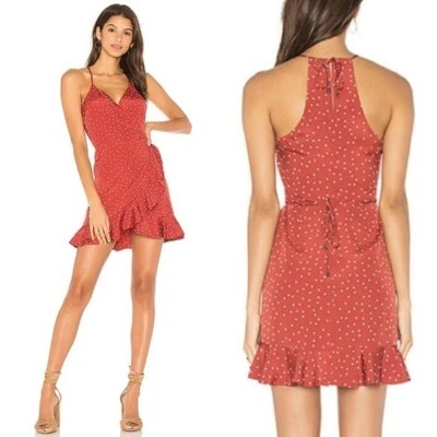 Mini Vestido Lovers & Friends Gigi Estampado de Estrellas Rojo Ladrillo Envolvente S FOJ Festival Foto 1 de 4