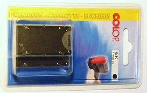 lot 2 Cartouches Encreur Recharge noir pour Tampon TRODAT 6/4912 ou COLOP E/30 - Picture 1 of 1