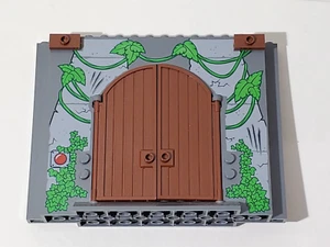 Lego Parte Panel 4 x 16 x 10 y Puertas Jurassic World Set 10758 Hojas Botón Rojo - Imagen 1 de 3
