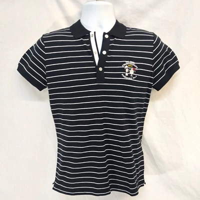 NUEVO CON ETIQUETAS Ralph Lauren Polo Mujer Mediano US Open 2014 Rayas Ajuste A Medida Foto 1 de 4