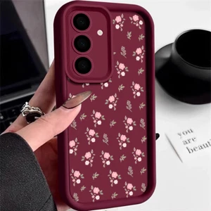 Coque Pour Samsung S25 Ultra S24 FE S23 S22 A16 A15 A55 A35 À motifs Floral Case - Zdjęcie 1 z 17
