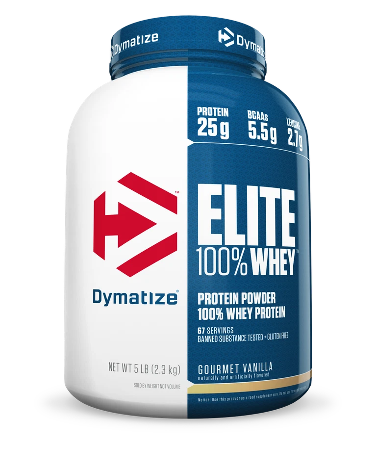 Dymatize Nutrition Elite Whey Shake, Gourmet Vanilla, 5 Pound