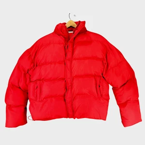 mnml Bubble Puffer Jacket M Men Red 26x26 Heavyweight Streetwear Full Zip READ - Picture 1 of 11