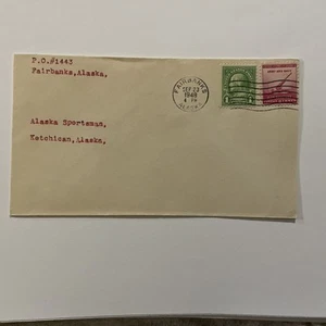 1948 Fairbanks AK 3 Cent Cover To Ketchikan AK - Picture 1 of 1
