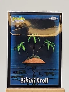 2025 Topps Cromo Bob Esponja #157 Bikini Atolón Negro Refractor/10 #157 - Imagen 1 de 2