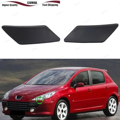 Para Peugeot 307 T53 2001-2005 Faro Lavadora Jet Spray Boquilla Cubierta Par Foto 1 de 4