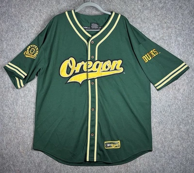 Camiseta vintage Colisseum Oregon Ducks XXL verde estilo béisbol bordada Y2K Foto 1 de 4