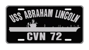 USS ABRAHAM LINCOLN CVN 72 License Plate Military USN P01 - Picture 1 of 1