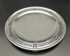 Tiffany Pierced Sterling Silver Footed Cake Tray No Monogram 8.5” 12.7 Toz - Picture 1 of 9