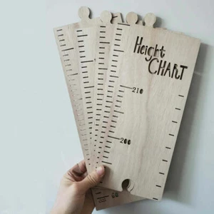 Wooden Kids Height Chart Growth Ruler 210cm Wood Tracker Toddler Deco Wide - Picture 1 of 9