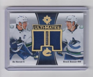 22/23 UD Ultimate Vancouver Bo Horvat Brock Boeser Ulti-Mates GUJs card #UTM-HB - Bild 1 von 2