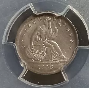 1838 *Small Stars* Liberty HALF DIME *PCGS AU* About 200 Known *FAST SHIPPING!!! - Picture 1 of 6