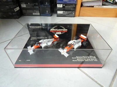 Boxset Mclaren Tag MP4/2B MP4/2C Alain Prost 1985 1986 MINICHAMPS 1/43 F1 - Image 1 of 4